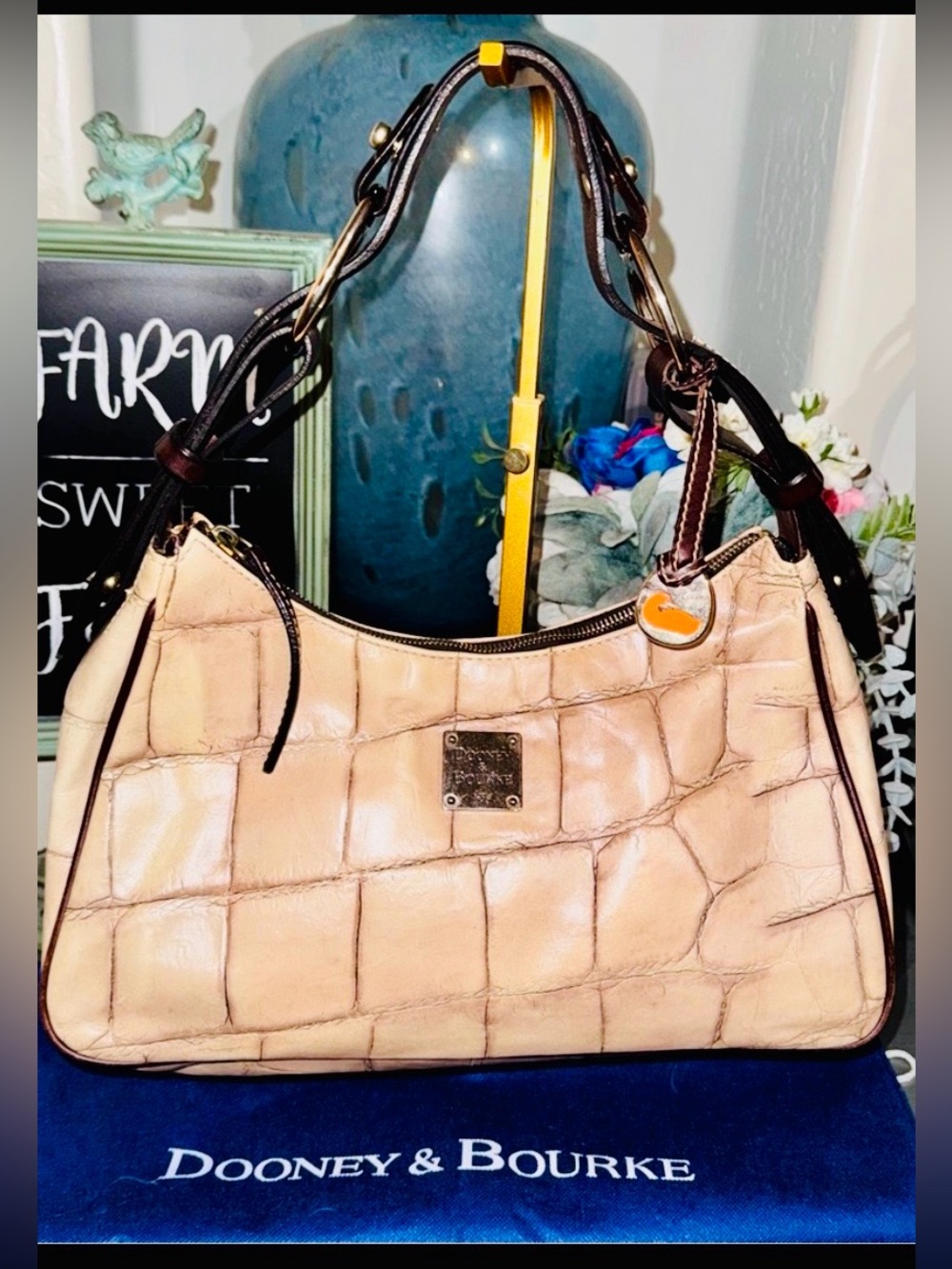 Dooney & Bourke Croc Embossed Leather Hobo bag - NWOT